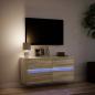 Preview: TV-Wandschrank mit LED-Beleuchtung Sonoma-Eiche 100x31x45 cm