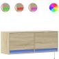 Preview: TV-Wandschrank mit LED-Beleuchtung Sonoma-Eiche 100x31x35 cm