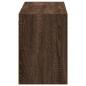 Preview: TV-Wandschrank LED-Beleuchtung Braun Eichen-Optik 130x31x45 cm