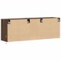 Preview: TV-Wandschrank LED-Beleuchtung Braun Eichen-Optik 130x31x45 cm