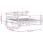 Preview: Massivholzbett ohne Matratze Wachsbraun 180x200 Kiefernholz