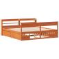 Preview: Massivholzbett ohne Matratze Wachsbraun 180x200 Kiefernholz