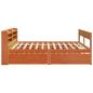 Preview: Massivholzbett ohne Matratze Wachsbraun 180x200 Kiefernholz