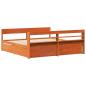 Preview: Massivholzbett ohne Matratze Wachsbraun 180x200 Kiefernholz