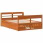 Preview: Massivholzbett ohne Matratze Wachsbraun 140x190 cm Kiefernholz