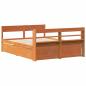 Preview: Massivholzbett ohne Matratze Wachsbraun 140x190 cm Kiefernholz