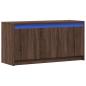 Preview: TV-Schrank mit LED-Beleuchtung Braun Eichen-Optik 100x34x50 cm