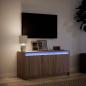 Preview: TV-Schrank mit LED-Beleuchtung Braun Eichen-Optik 100x34x50 cm