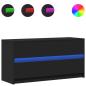 Preview: TV-Schrank mit LED-Beleuchtung Schwarz 100x34x50 cm