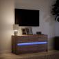 Preview: TV-Schrank mit LED-Beleuchtung Braun Eichen-Optik 100x34x50 cm