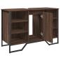 Preview: Waschbeckenunterschrank Braun Eichen-Optik 91x35x60 cm