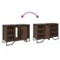 Preview: Waschbeckenunterschrank Braun Eichen-Optik 91x35x60 cm