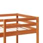 Preview: Hochbett ohne Matratze Wachsbraun 90x190 cm Massivholz Kiefer