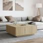 Preview: Couchtisch Sonoma-Eiche 100x100x40 cm Holzwerkstoff