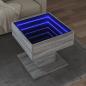 Preview: ARDEBO.de - LED-Couchtisch Grau Sonoma 50x50x45 cm Holzwerkstoff