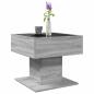 Preview: LED-Couchtisch Grau Sonoma 50x50x45 cm Holzwerkstoff