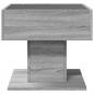 Preview: LED-Couchtisch Grau Sonoma 50x50x45 cm Holzwerkstoff