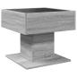 Preview: LED-Couchtisch Grau Sonoma 50x50x45 cm Holzwerkstoff