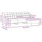 Preview: 3-Sitzer-Sofa mit Hocker Hellgrau 210 cm Stoff
