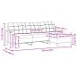 Preview: 3-Sitzer-Sofa mit Hocker Hellgelb 210 cm Stoff