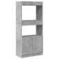 Preview: Highboard Betongrau 63x33x140 cm Holzwerkstoff