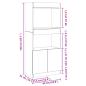 Preview: Highboard Betongrau 63x33x140 cm Holzwerkstoff
