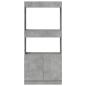 Preview: Highboard Betongrau 63x33x140 cm Holzwerkstoff
