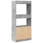 Preview: Highboard Betongrau 63x33x140 cm Holzwerkstoff