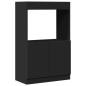 Preview: Highboard Schwarz 63x33x100 cm Holzwerkstoff