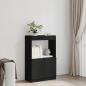 Preview: Highboard Schwarz 63x33x100 cm Holzwerkstoff