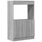 Preview: Highboard Grau Sonoma-Eiche 63x33x100 cm Holzwerkstoff