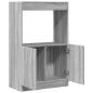 Preview: Highboard Grau Sonoma-Eiche 63x33x100 cm Holzwerkstoff