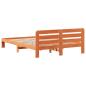 Preview: Massivholzbett ohne Matratze Wachsbraun 150x200 cm Kiefernholz