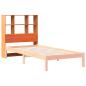 Preview: Kopfteil mit Stauraum Wachsbraun 100 cm Massivholz Kiefer