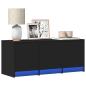 Preview: ARDEBO.de - TV-Schrank LED Schwarz 97x34x40 cm Holzwerkstoff