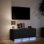 Preview: TV-Schrank LED Schwarz 97x34x40 cm Holzwerkstoff