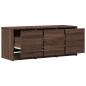 Preview: TV-Schrank LED Braun Eichen-Optik 97x34x40 cm Holzwerkstoff