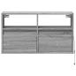 Preview: TV-Wandschrank mit LED-Beleuchtung Grau Sonoma 80x31x45 cm