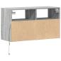 Preview: TV-Wandschrank mit LED-Beleuchtung Grau Sonoma 80x31x45 cm