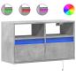 Preview: TV-Wandschrank mit LED-Beleuchtung Betongrau 80x31x45 cm