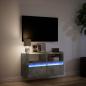 Preview: TV-Wandschrank mit LED-Beleuchtung Betongrau 80x31x45 cm