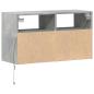 Preview: TV-Wandschrank mit LED-Beleuchtung Betongrau 80x31x45 cm