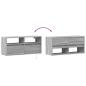 Preview: TV-Wandschrank mit LED-Beleuchtung Grau Sonoma 100x31x45 cm