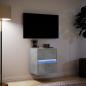 Preview: TV-Wandschrank mit LED-Beleuchtung Betongrau 41x31x45 cm