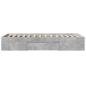 Preview: Bettgestell Betongrau 100x200 cm Holzwerkstoff