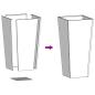 Preview: Pflanzkübel Weiß 35x35x75 cm Stahl