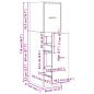 Preview: Apothekerschrank Betongrau 30x41x118 cm Holzwerkstoff
