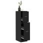 Preview: ARDEBO.de - Apothekerschrank Schwarz 30x41x118 cm Holzwerkstoff