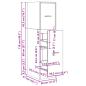 Preview: Apothekerschrank Schwarz 30x41x118 cm Holzwerkstoff
