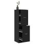 Preview: ARDEBO.de - Apothekerschrank Schwarz 40x41x144,5 cm Holzwerkstoff